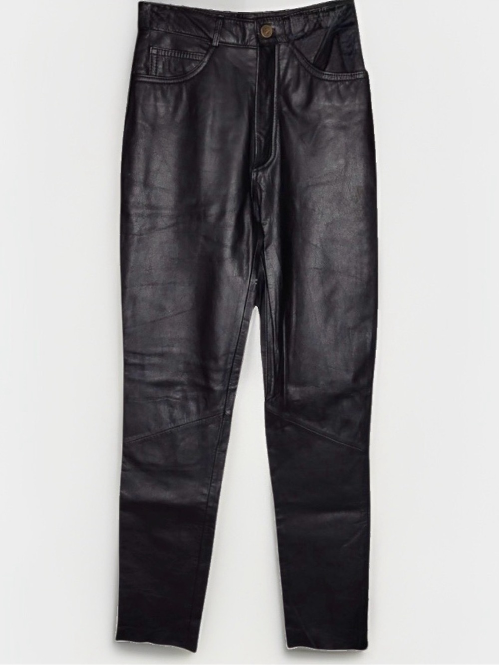 Vintage 80’s Global Identity G-III Women's Genuine Leather Black Pants Jeans 5/6